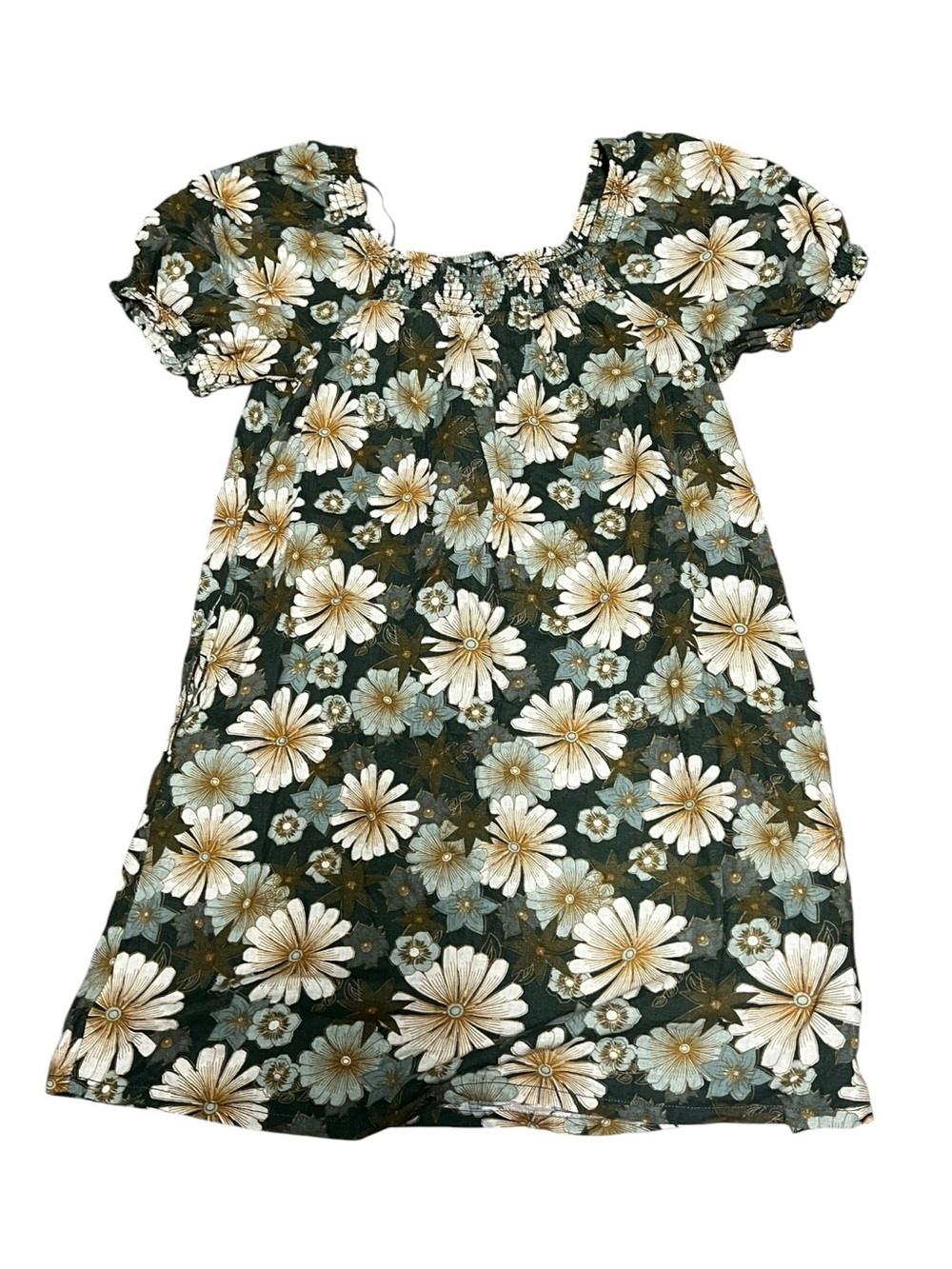 Retro Floral Sack Summer Modest Dress